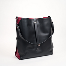 Load image into Gallery viewer, Mia Shoulder Bag in Black & Red