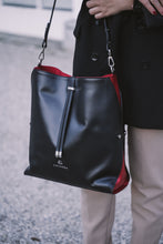 Load image into Gallery viewer, Mia Shoulder Bag in Black & Red