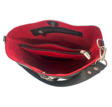 Load image into Gallery viewer, Mia Shoulder Bag in Black & Red