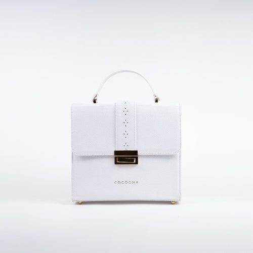 Ceci Top Handle Bag in White 